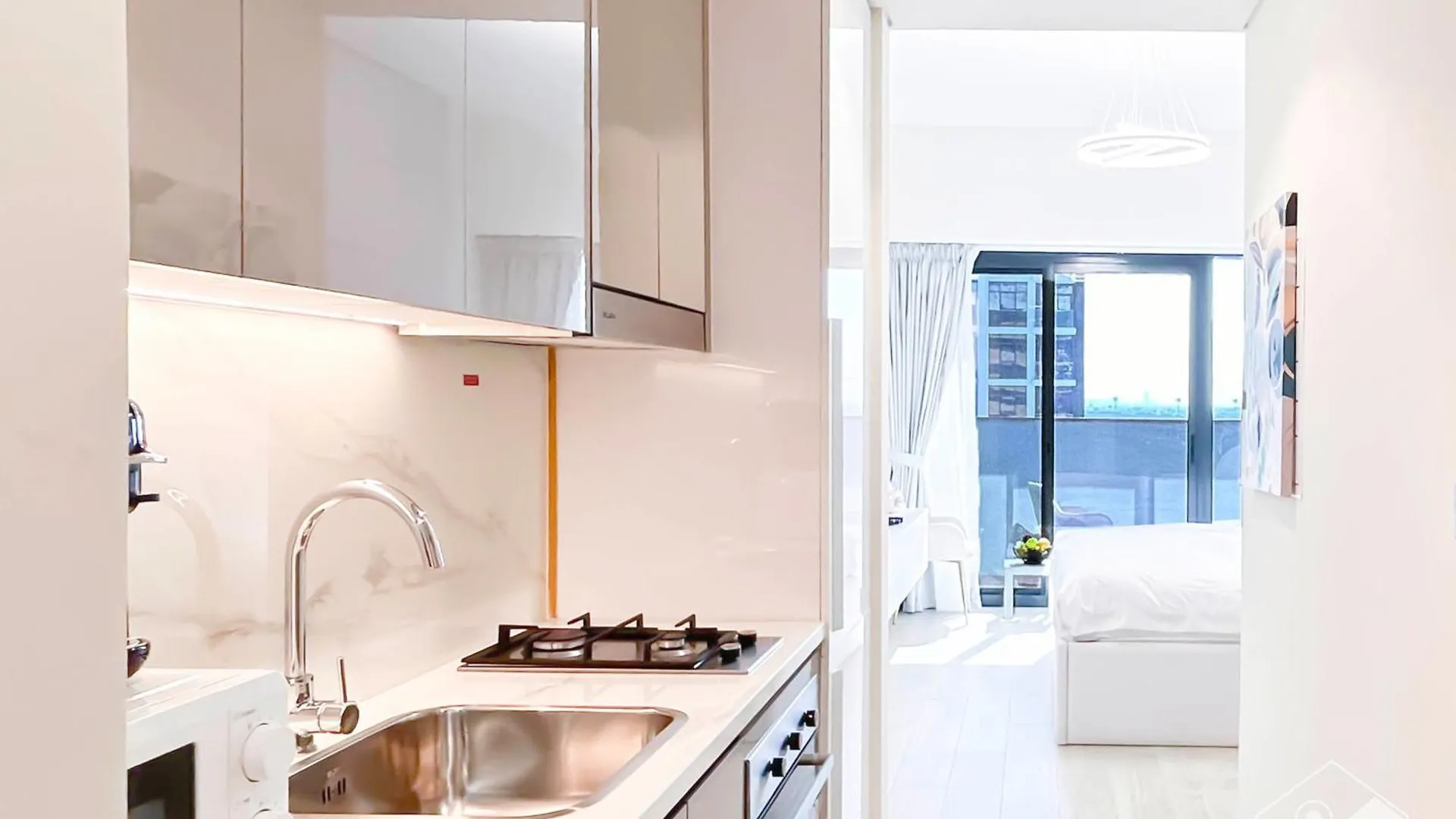 Apartament Charming Azizi Rivera Studio With Balcony Dubaj